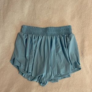 bright blue flare shorts, amazon